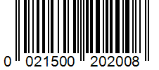 Barcode 0021500202008