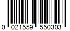 Barcode 0021559550303