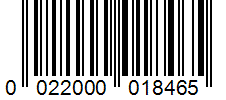 Barcode 0022000018465
