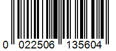 Barcode 0022506135604