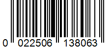 Barcode 0022506138063