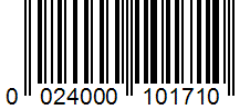 Barcode 0024000101710
