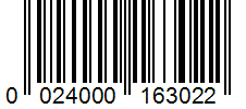 Barcode 0024000163022