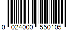 Barcode 0024000550105