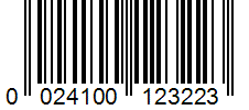 Barcode 0024100123223