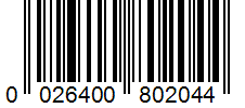 Barcode 0026400802044