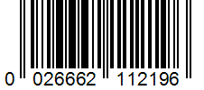 Barcode 0026662112196