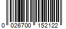 Barcode 0026700152122