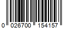 Barcode 0026700154157