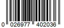 Barcode 0026977402036
