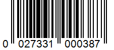 Barcode 0027331000387