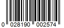 Barcode 0028190002574