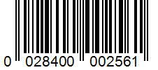 Barcode 0028400002561
