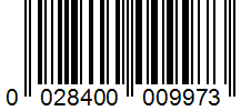Barcode 0028400009973