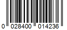 Barcode 0028400014236