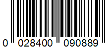 Barcode 0028400090889