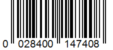 Barcode 0028400147408