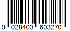 Barcode 0028400603270