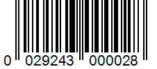 Barcode 0029243000028