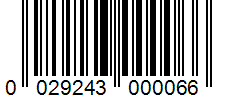 Barcode 0029243000066