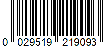 Barcode 0029519219093
