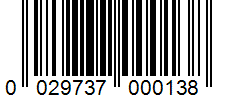 Barcode 0029737000138