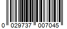 Barcode 0029737007045