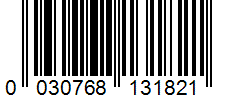 Barcode 0030768131821