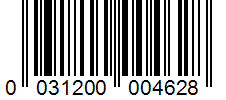 Barcode 0031200004628
