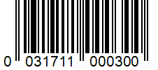 Barcode 0031711000300