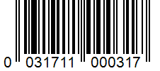 Barcode 0031711000317