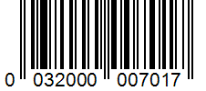 Barcode 0032000007017