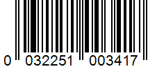 Barcode 0032251003417