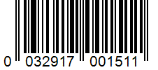 Barcode 0032917001511