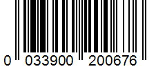 Barcode 0033900200676