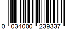 Barcode 0034000239337