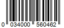 Barcode 0034000560462