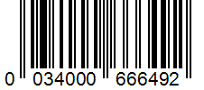 Barcode 0034000666492