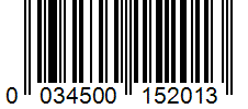 Barcode 0034500152013