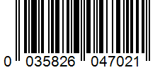 Barcode 0035826047021