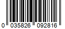 Barcode 0035826092816