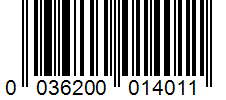 Barcode 0036200014011