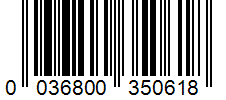 Barcode 0036800350618