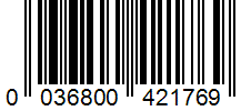 Barcode 0036800421769