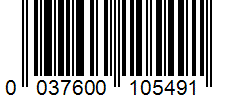 Barcode 0037600105491