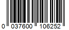 Barcode 0037600106252