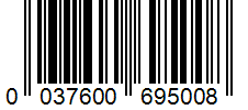 Barcode 0037600695008