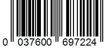 Barcode 0037600697224