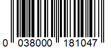 Barcode 0038000181047