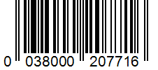 Barcode 0038000207716